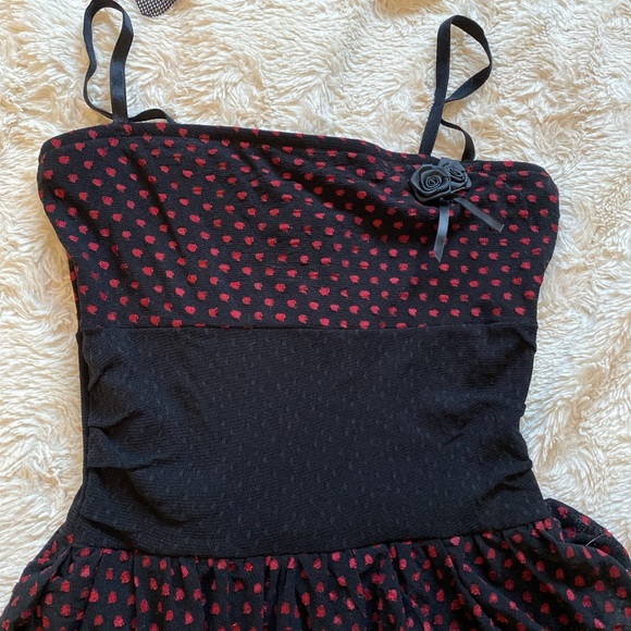 BNWOT goth-inspired polka dot dress - Picture 4 of 4